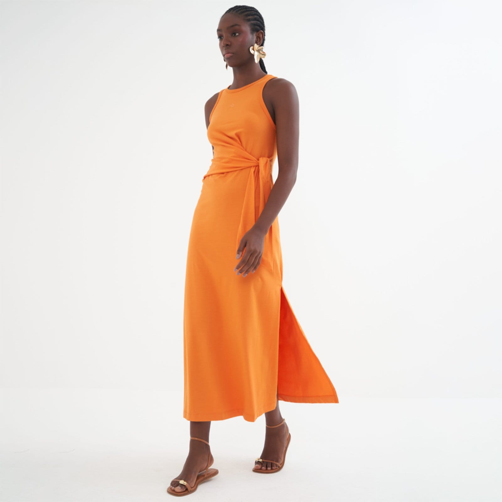 Vestido Super Mid Colcci Faixa Pr26 Pitanga Feminino