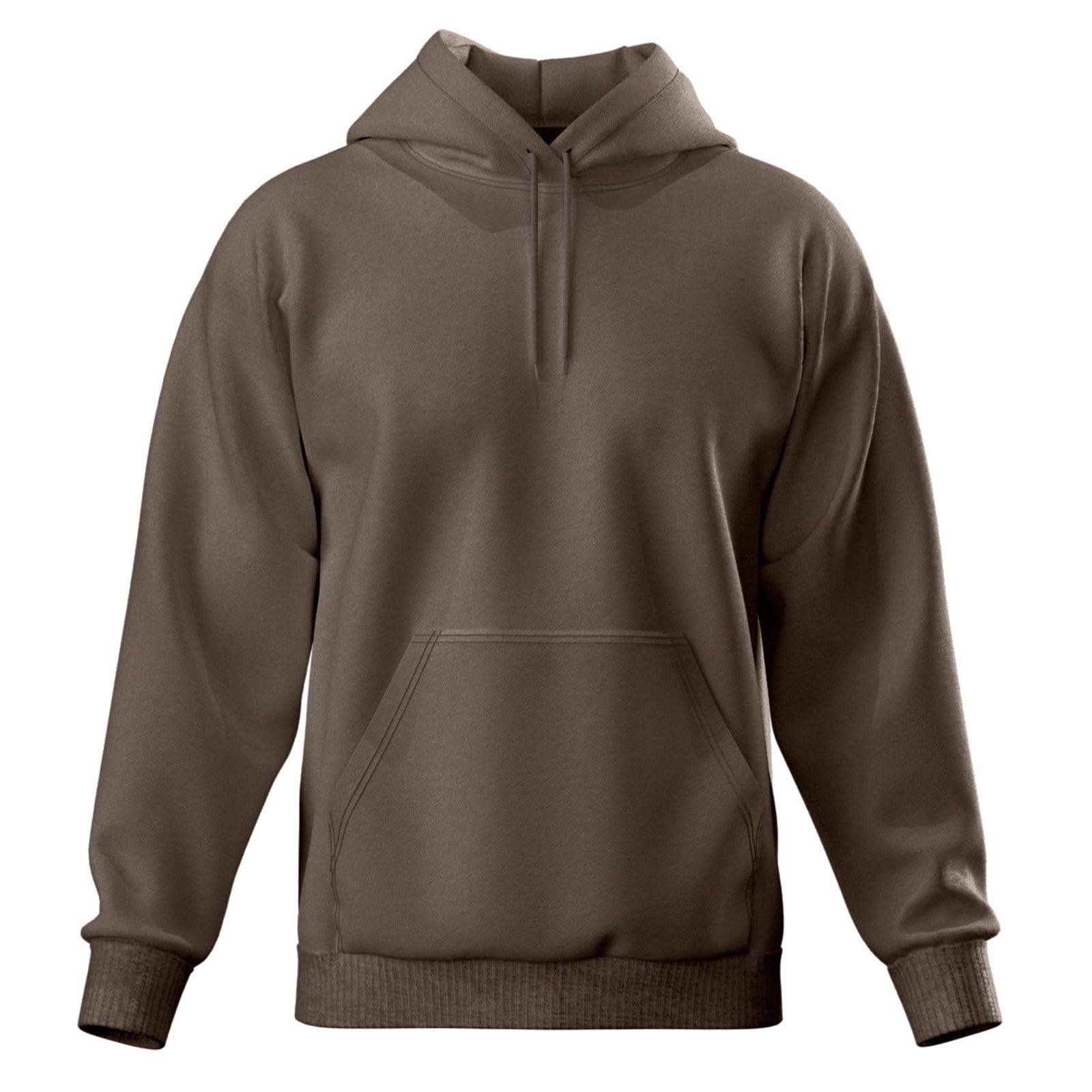 Vista 2 Kit 2 Blusa de Frio Moletom Liso Casaco Canguru Fechado Com Capuz Inverno e Off White Relaxado café/off-white white