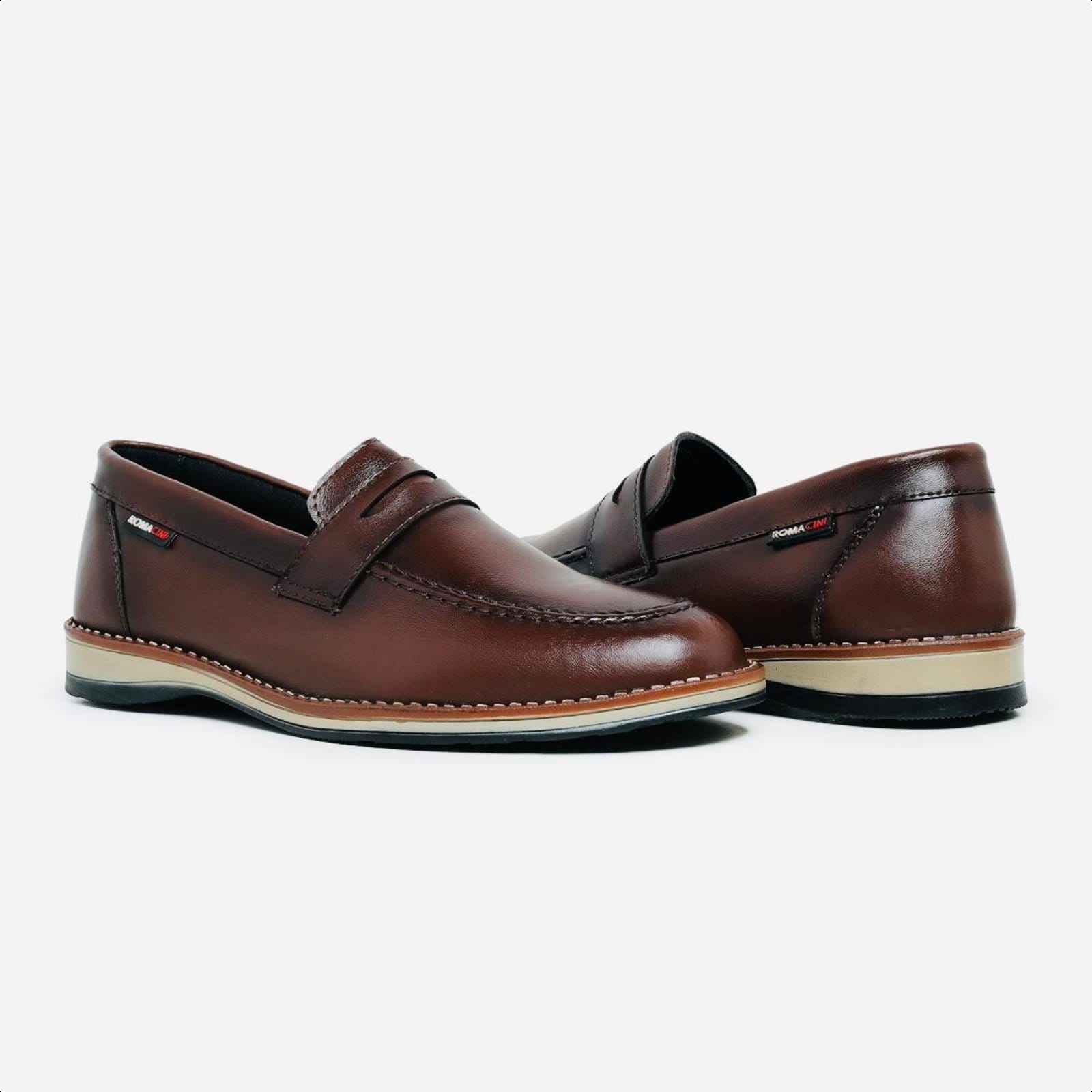 Vista 2 Sapato Oxford Masculino Lavini Social Casual Lançamento Caramelo Lavini Shoes marrom
