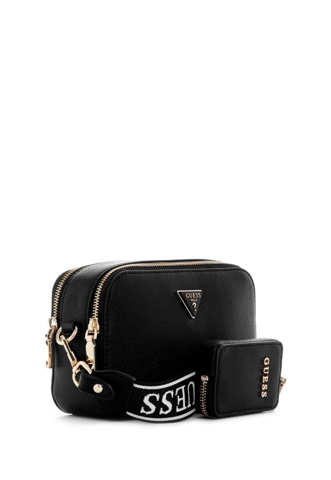 Vista 2 Bolsa Guess Latona Ii Camera Transversal Guess preto