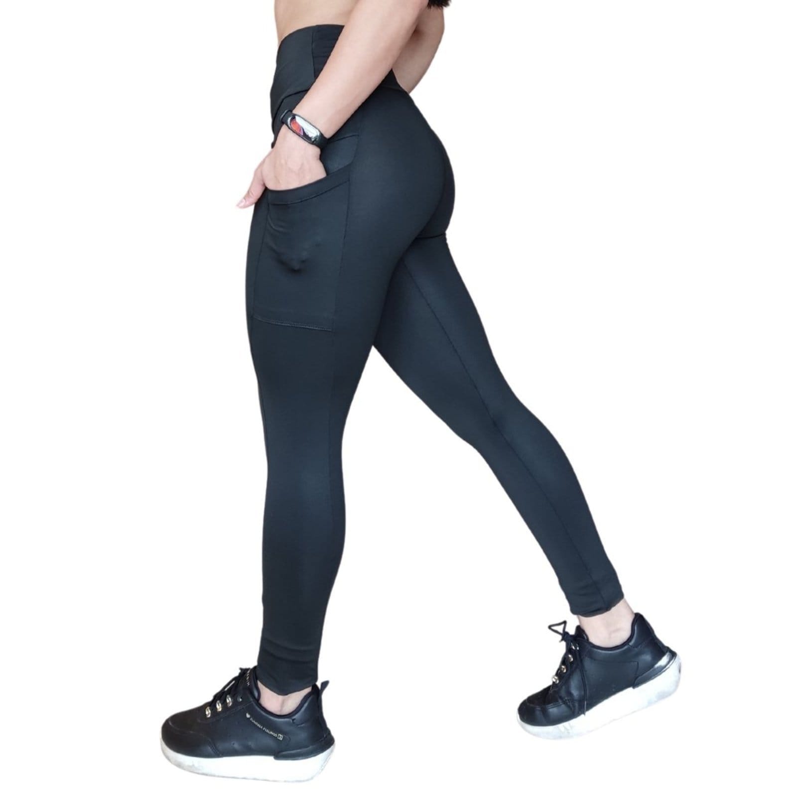 Calça Legging Plus Size Heide Ribeiro Two Colors Pocket Com Bolso