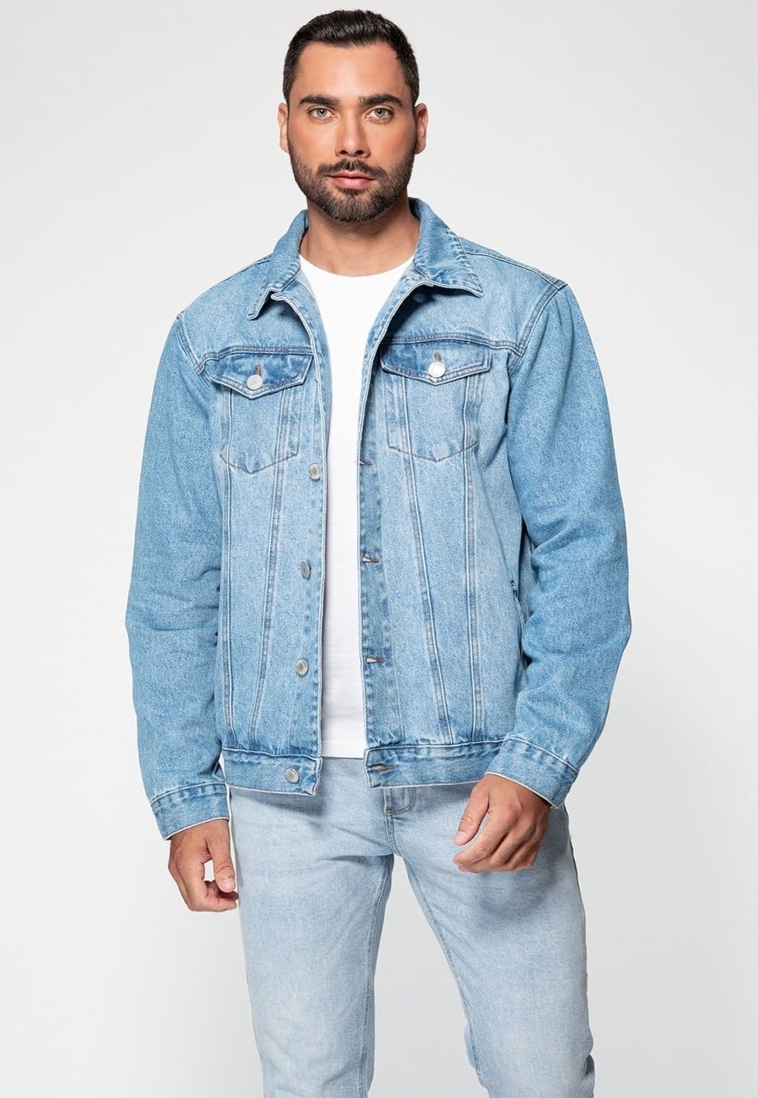 Jaqueta Jeans Guess Trucker Azul Claro