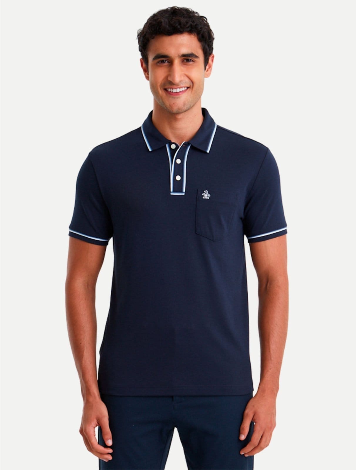 Polo Original Penguin Pima Cotton OPKSB1830 Marinho