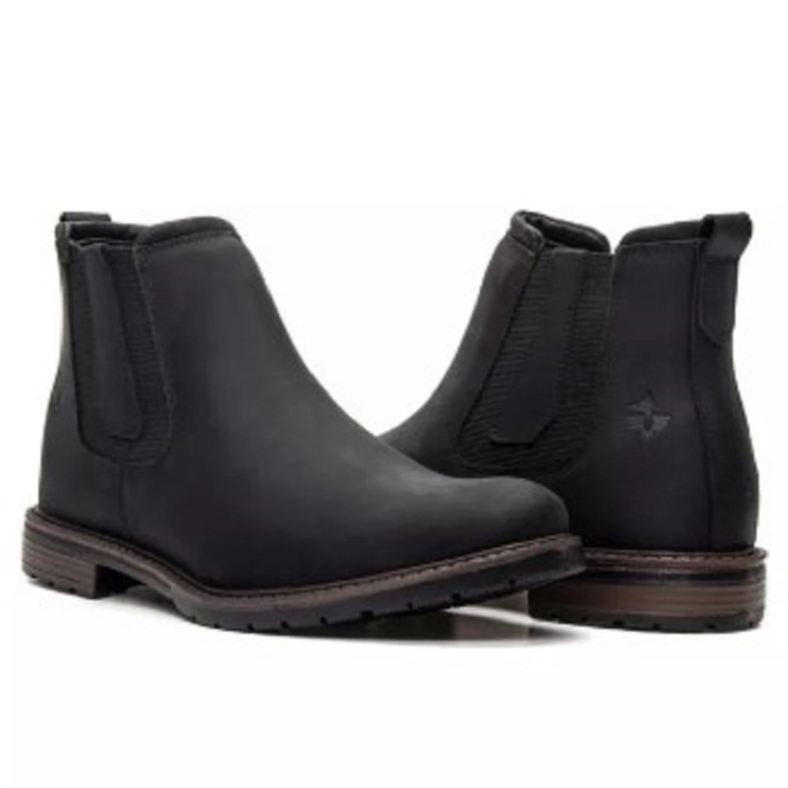 Vista 2 Botina Masculina em Couro Crazy Horse Zafrem ZAFREM preto