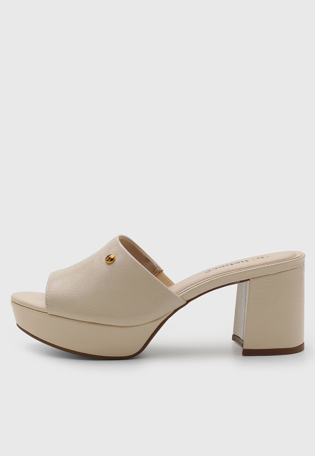 Tamanco Feminino cê Salto Médio Bloco Off White