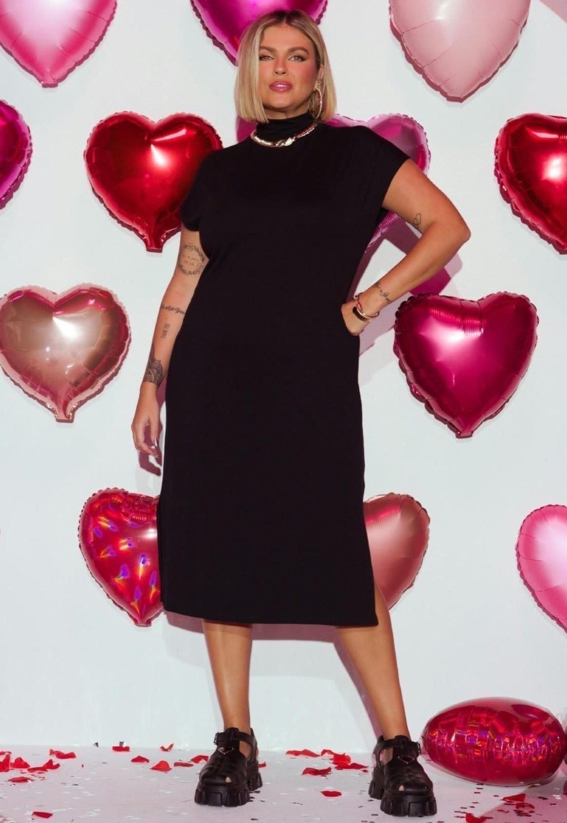 Vestido Sem Mangas Em Malha De Viscose