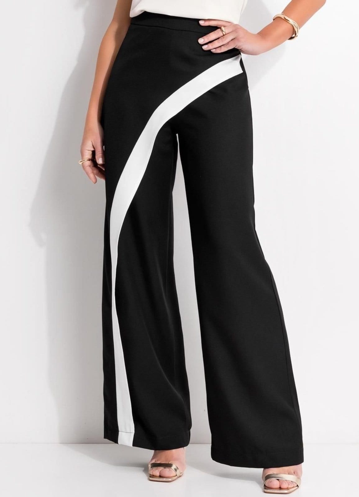 Calça Em Alfaiataria Preta