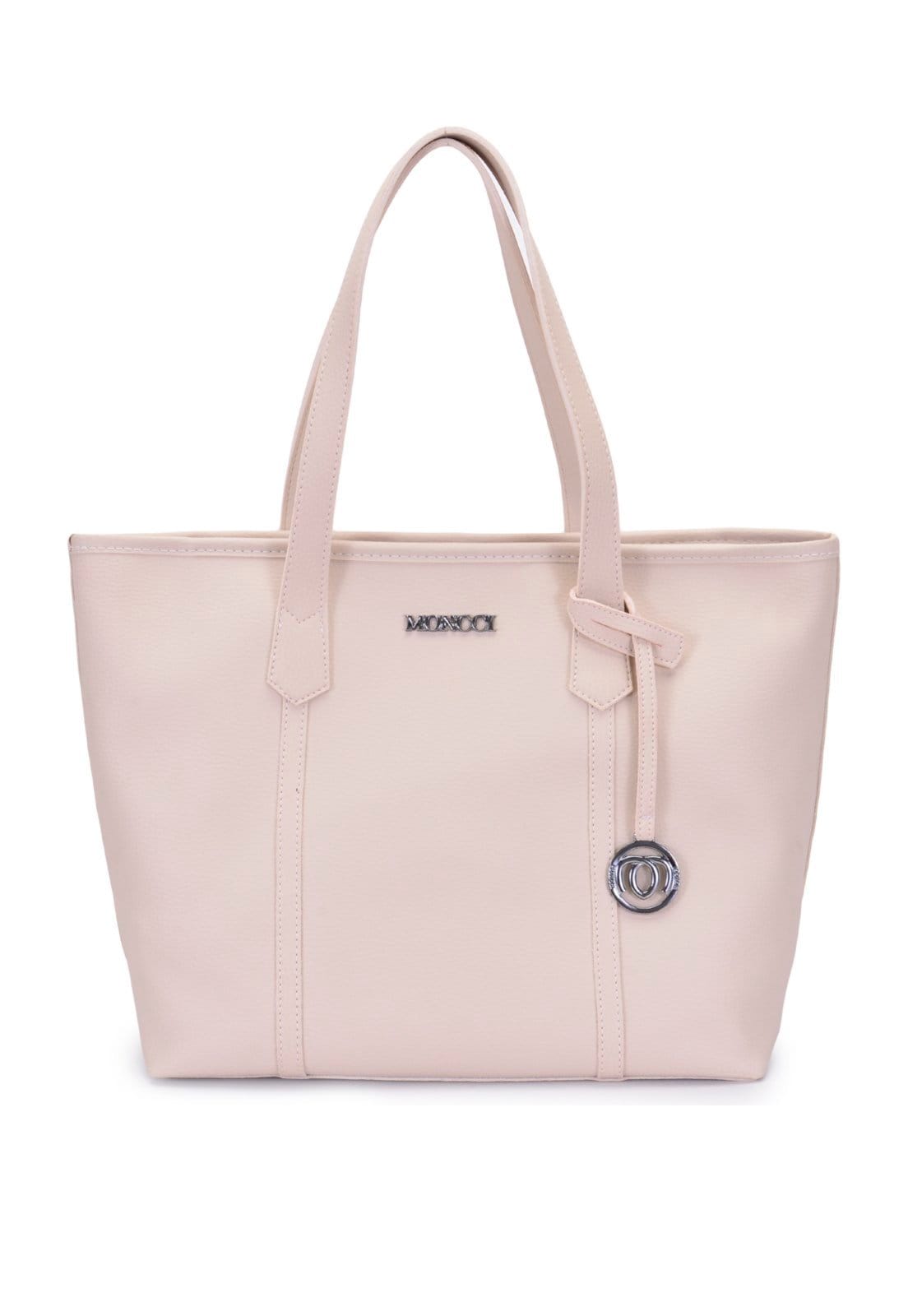 Vista 2 Bolsa de Ombro Grande Moncci Fechamento de zíper Marfim MONCCI bege/off-white