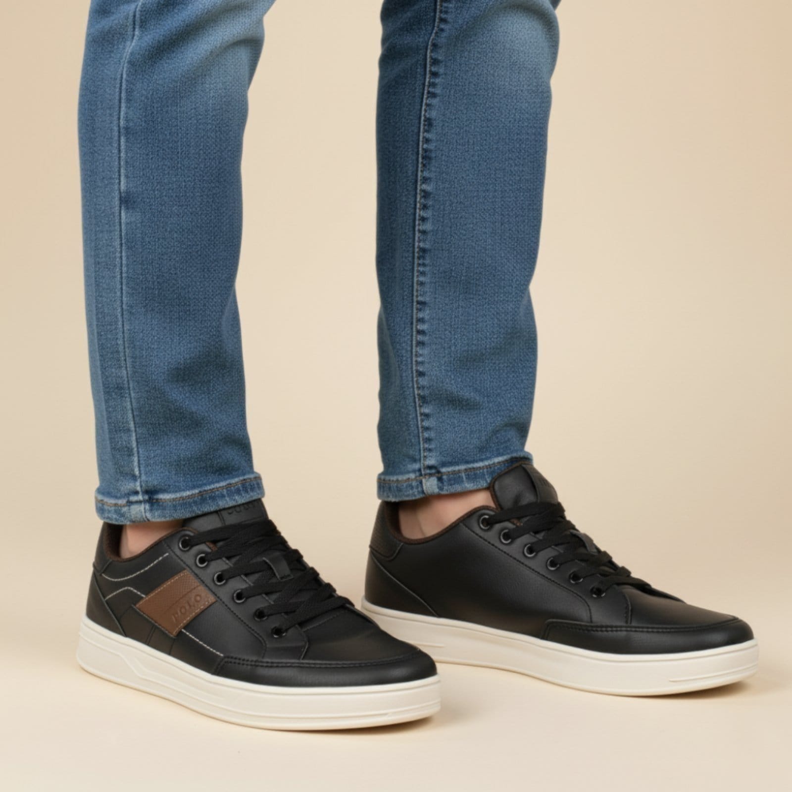 Vista 2 Sapatênis Masculino Sapatofran Tênis Casual Liso Confortável e Estiloso Preto Sapatofran marrom