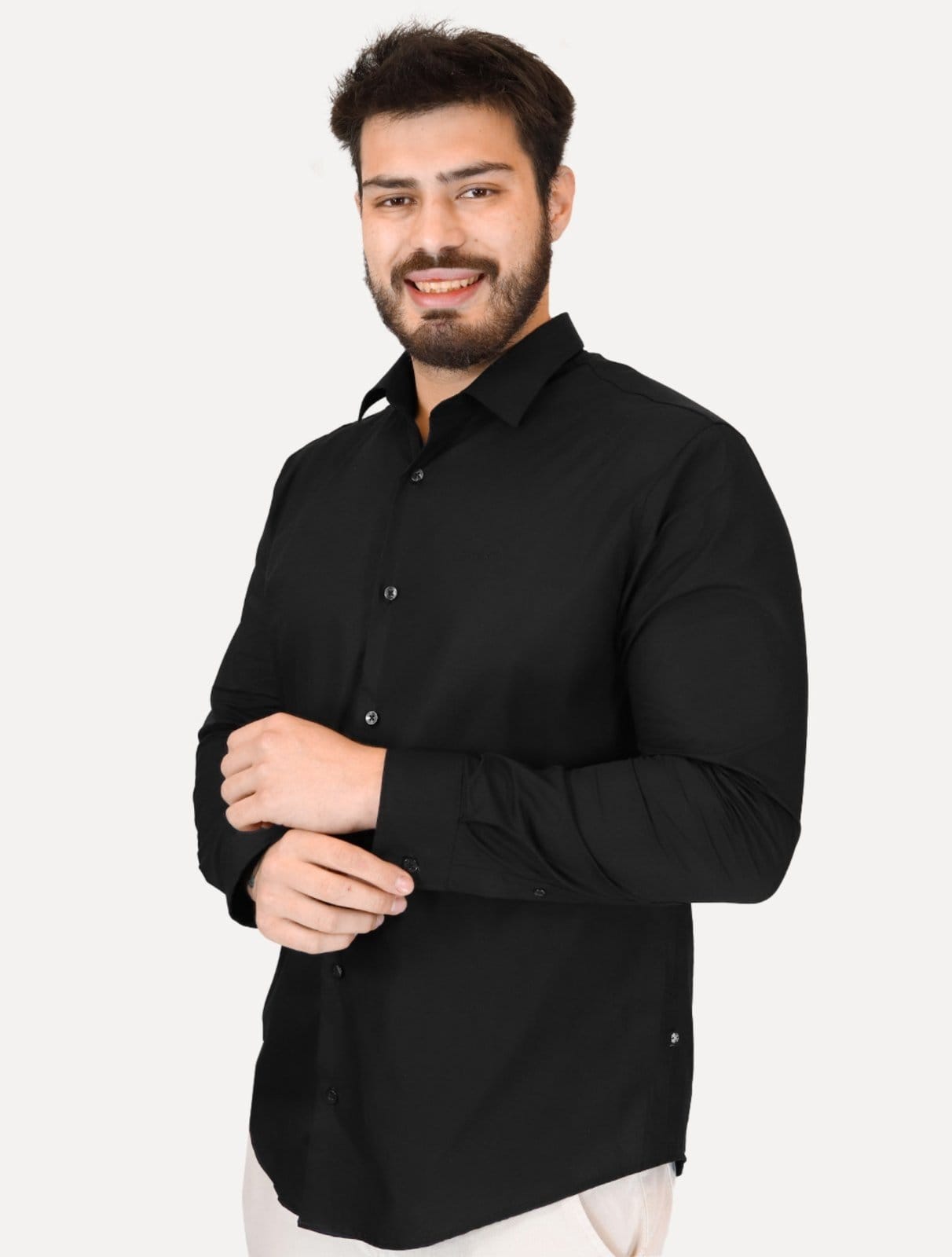 Camisa John John Masculina Regular Dark Embroidery Logo Preta