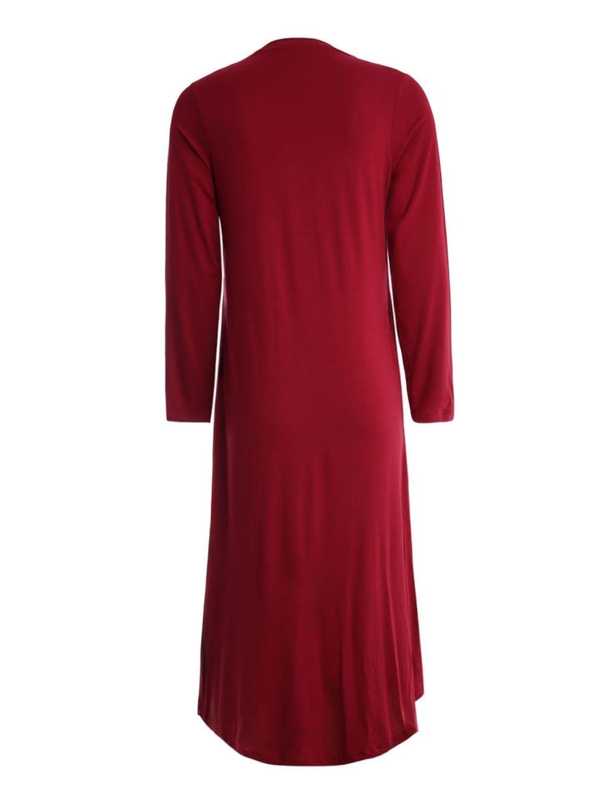 Vista 2 Vestido Midi Autentique Feminino BORDO Autentique vermelho