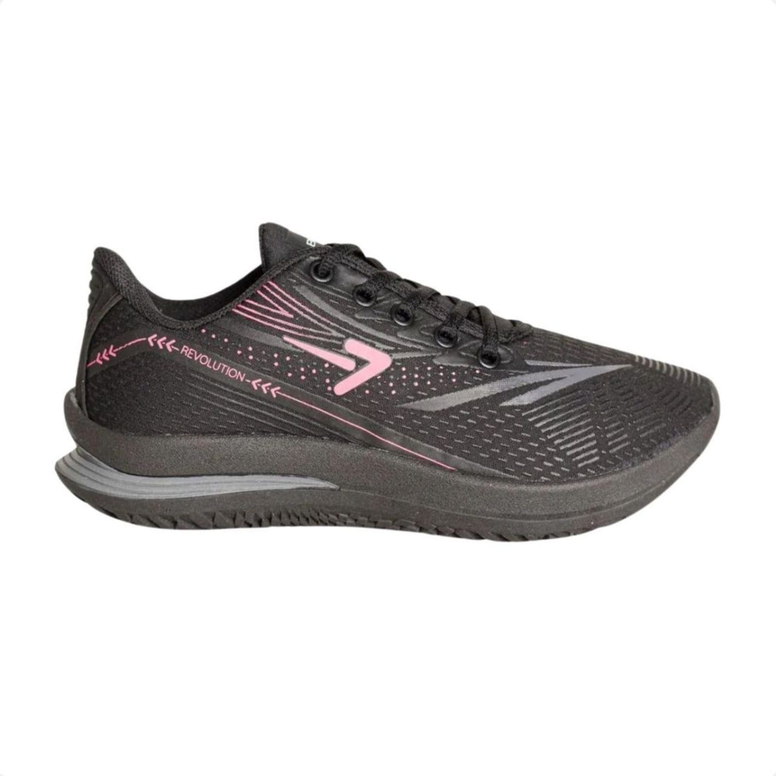Tênis Corrida Feminino Revolution Box 200 Preto E Pink