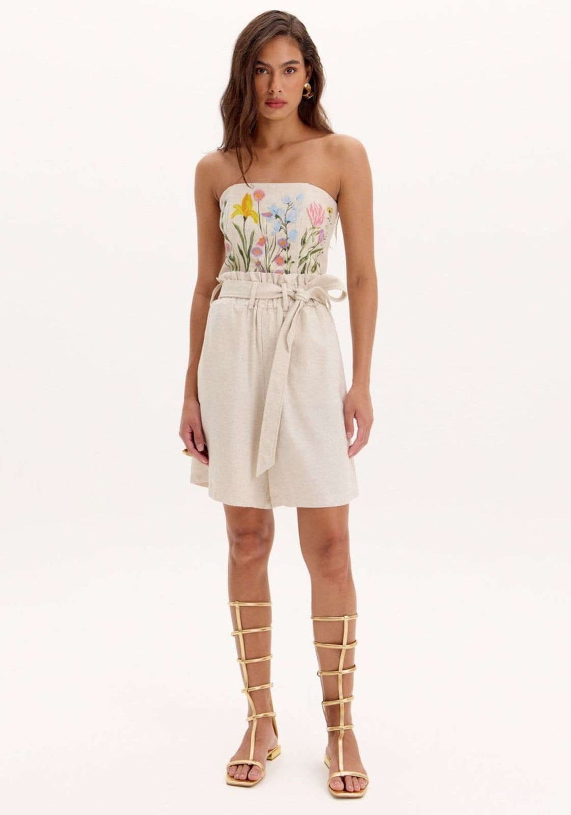 Bermuda Clochard Com Faixa Linho