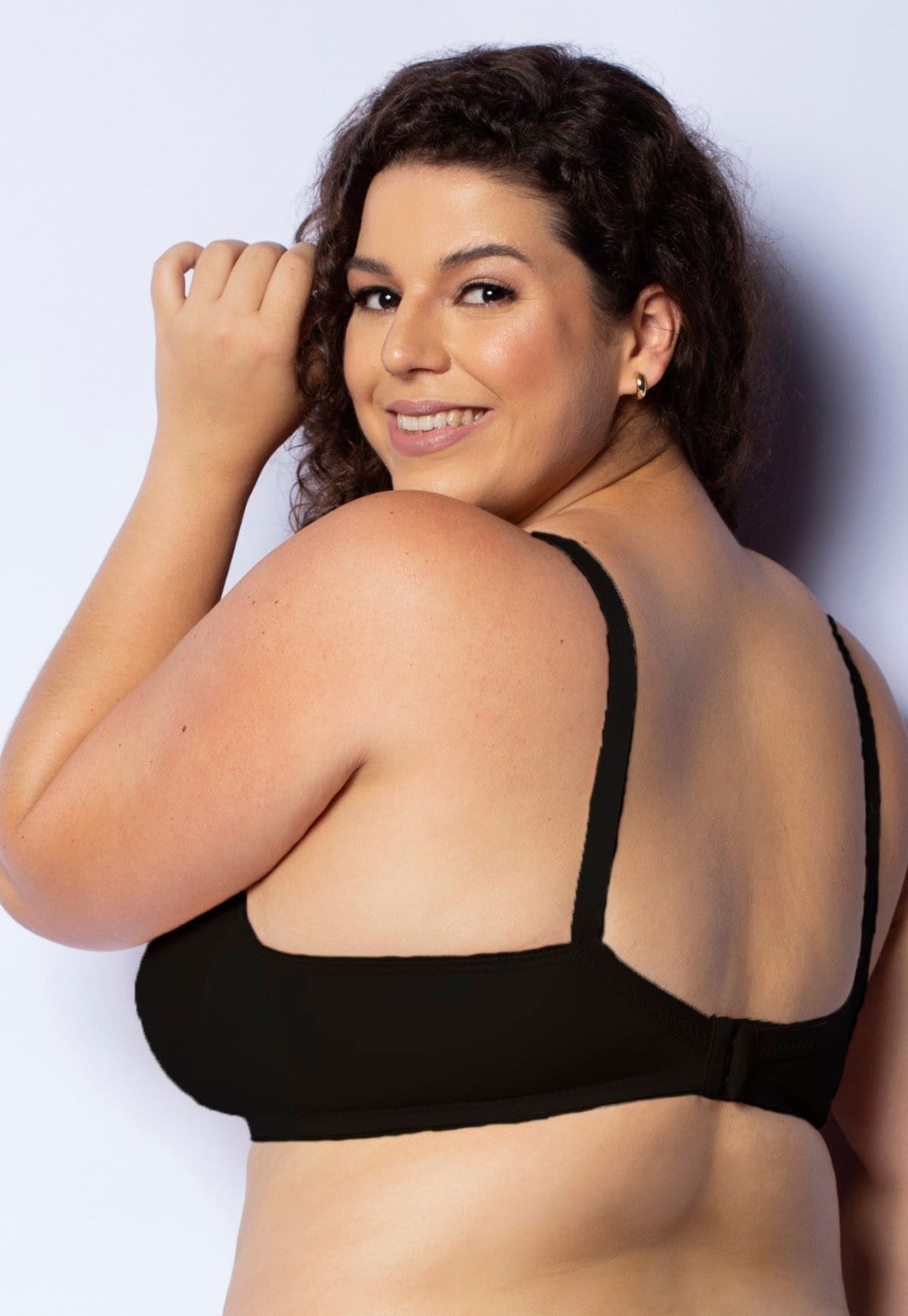 Vista 2 Kit 2 Sutiãs Reforçado Gabi Lingerie Plus Size Sem Bojo Sustentação Compressão Cinta Gabi Lingerie multicolorido