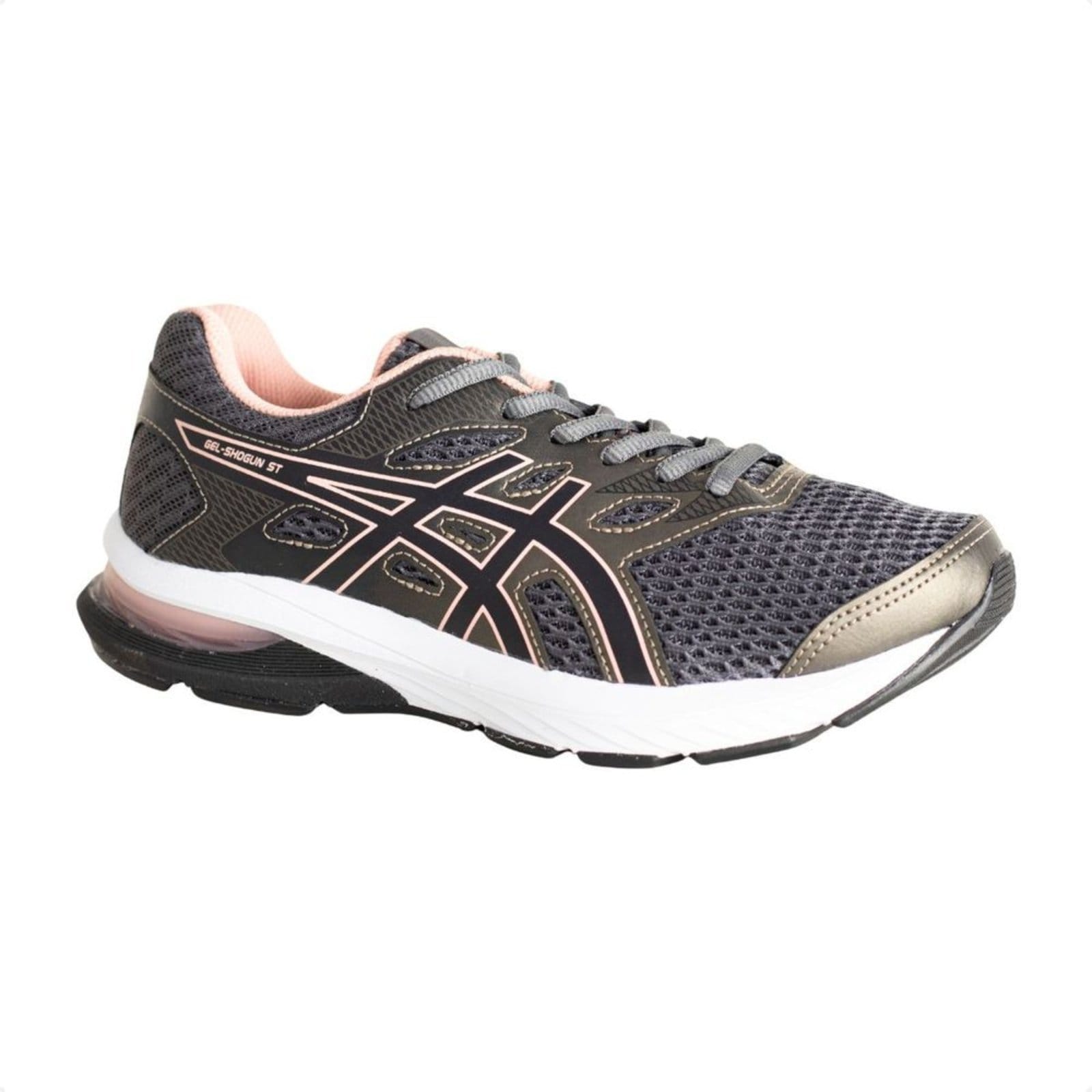 Vista 2 Tênis Corrida Feminino Asics Gel-Shogun St ASICS cinza