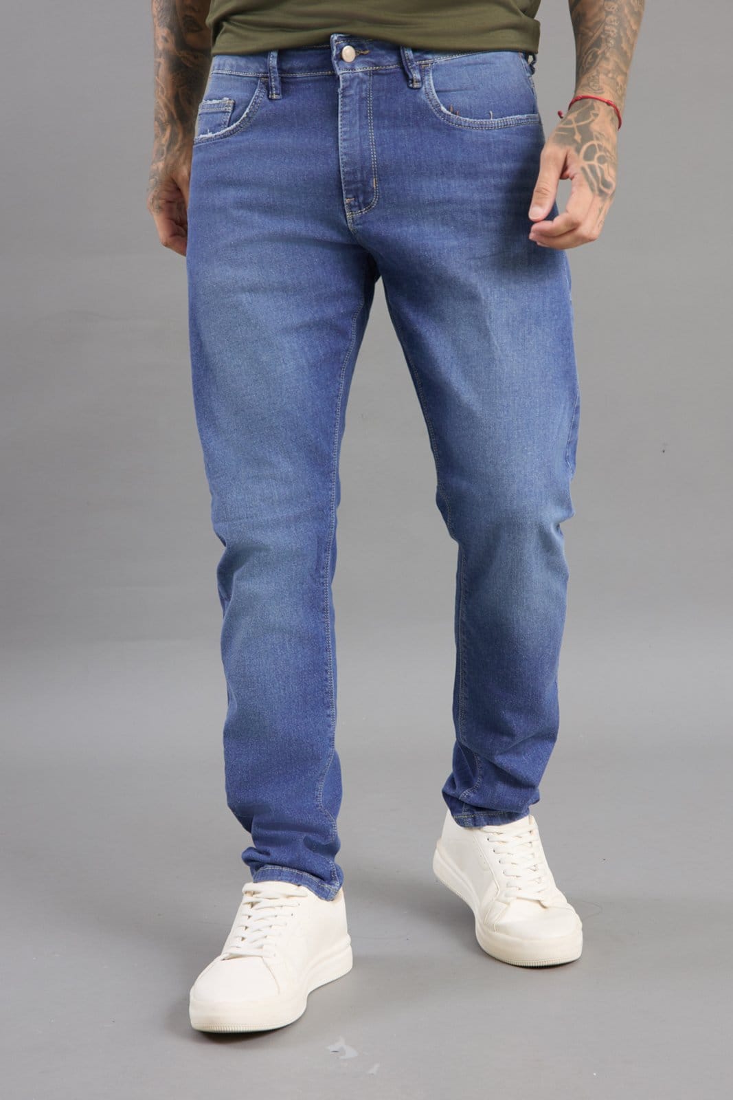 Calça Jeans Masculina Slim Arqueada Lavagem Média Dialogo