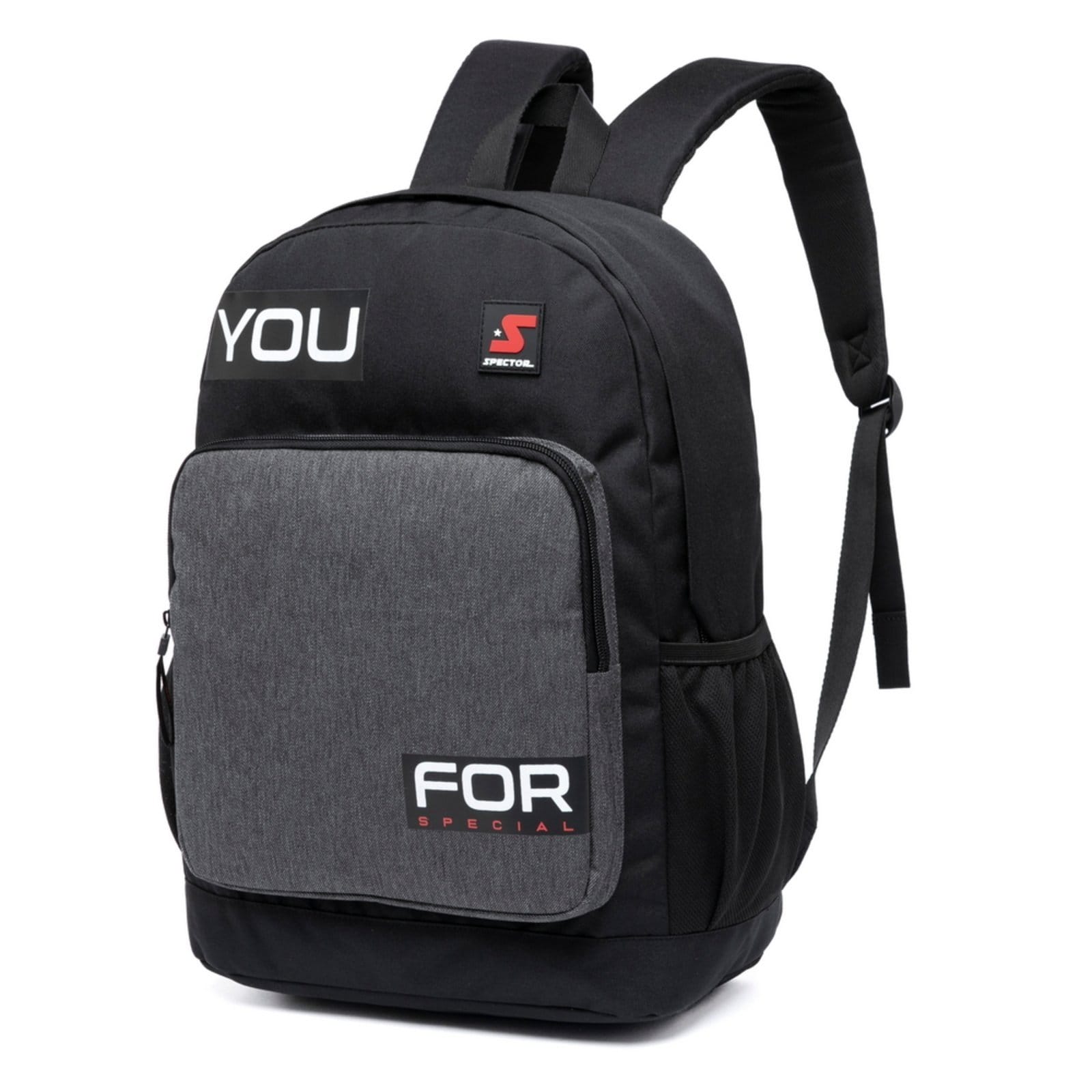 Vista 2 Infantil - Mochila Masculina Spector Preta Resistente Espaçosa Spector preto