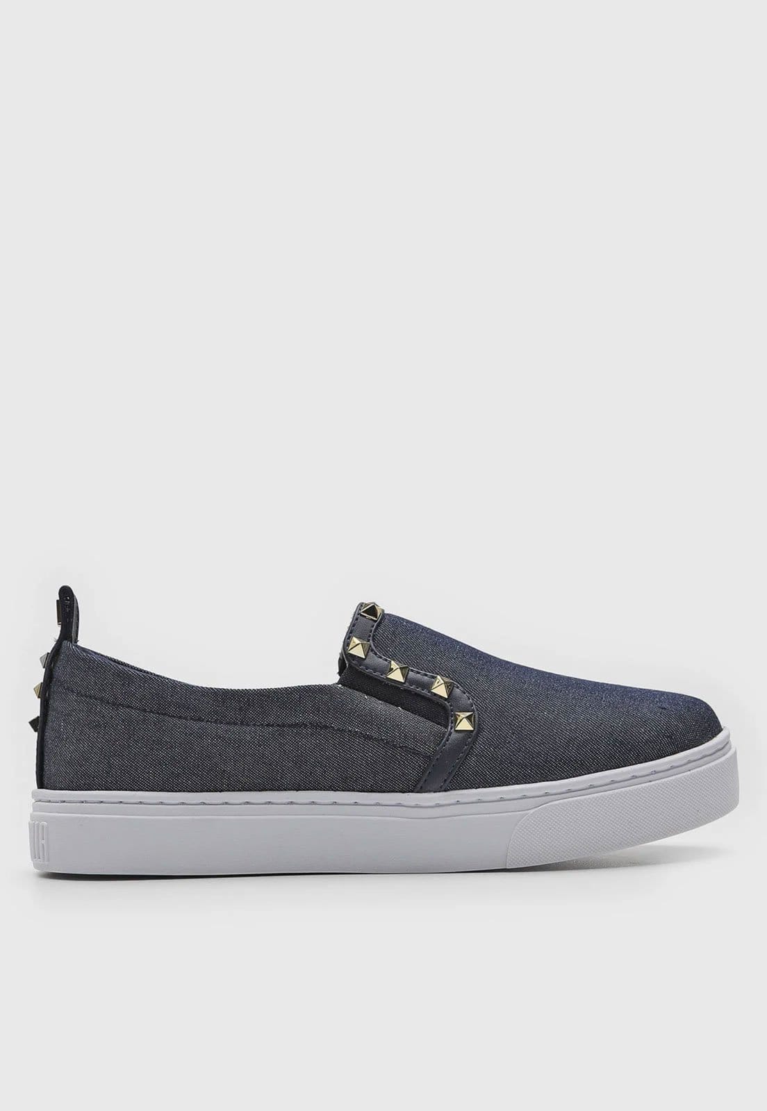 Vista 2 Slip On Santa Lolla Jeans Azul Santa Lolla preto azul