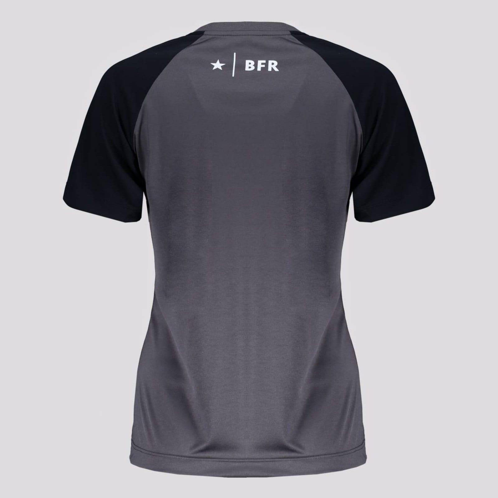 Vista 2 Camisa Botafogo Aurora Feminina Preta braziline preto