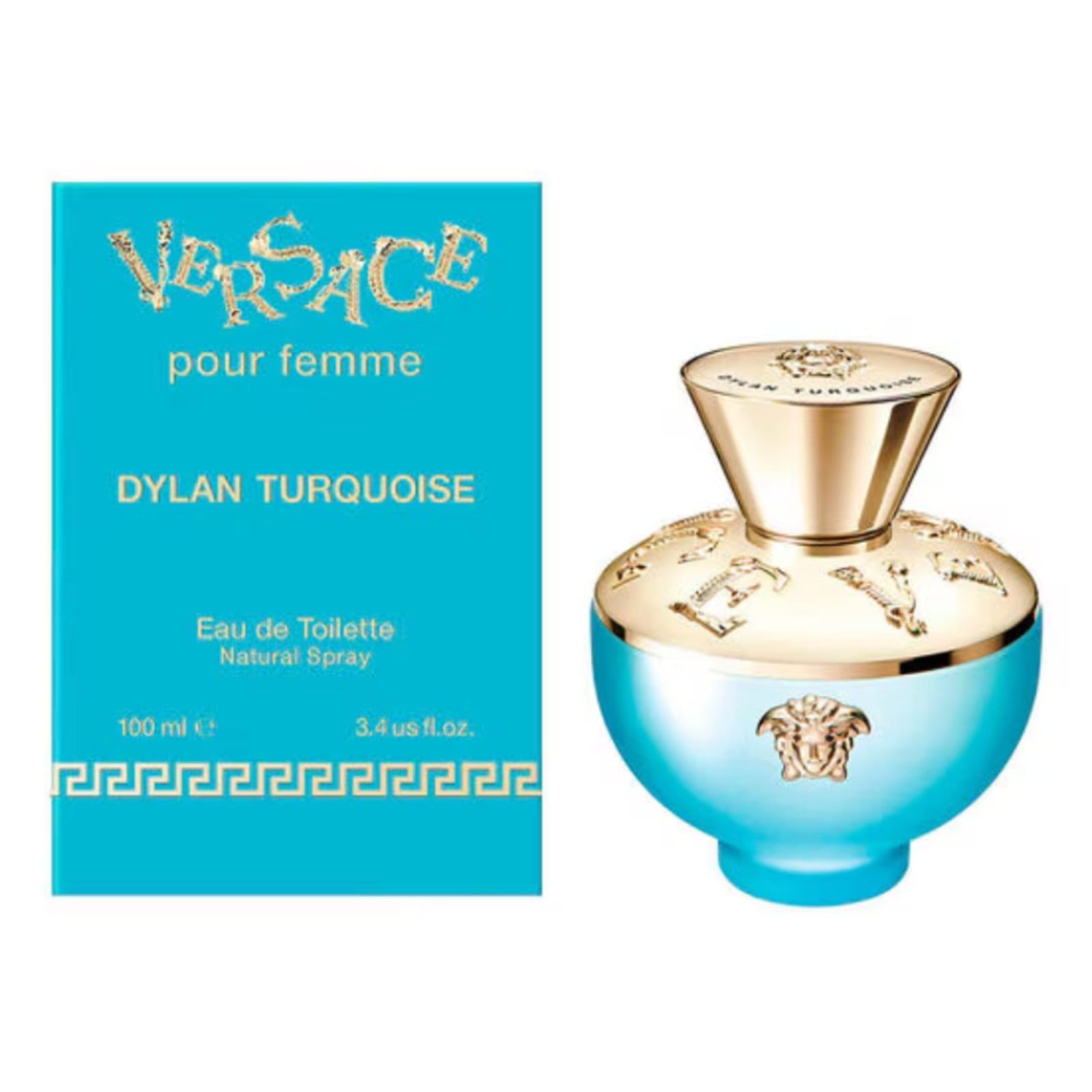 Vista 2 Versace Dylan Turquoise Perfume Feminino Eau de Toilette Versace incolor turquoise