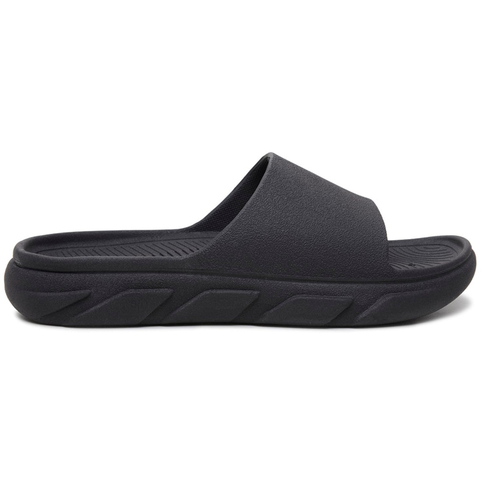 Vista 2 Chinelo Slide Masculino Veritimo Casual Dia a Dia Conforto Antiderrapante Leve Moderno Veritimo preto