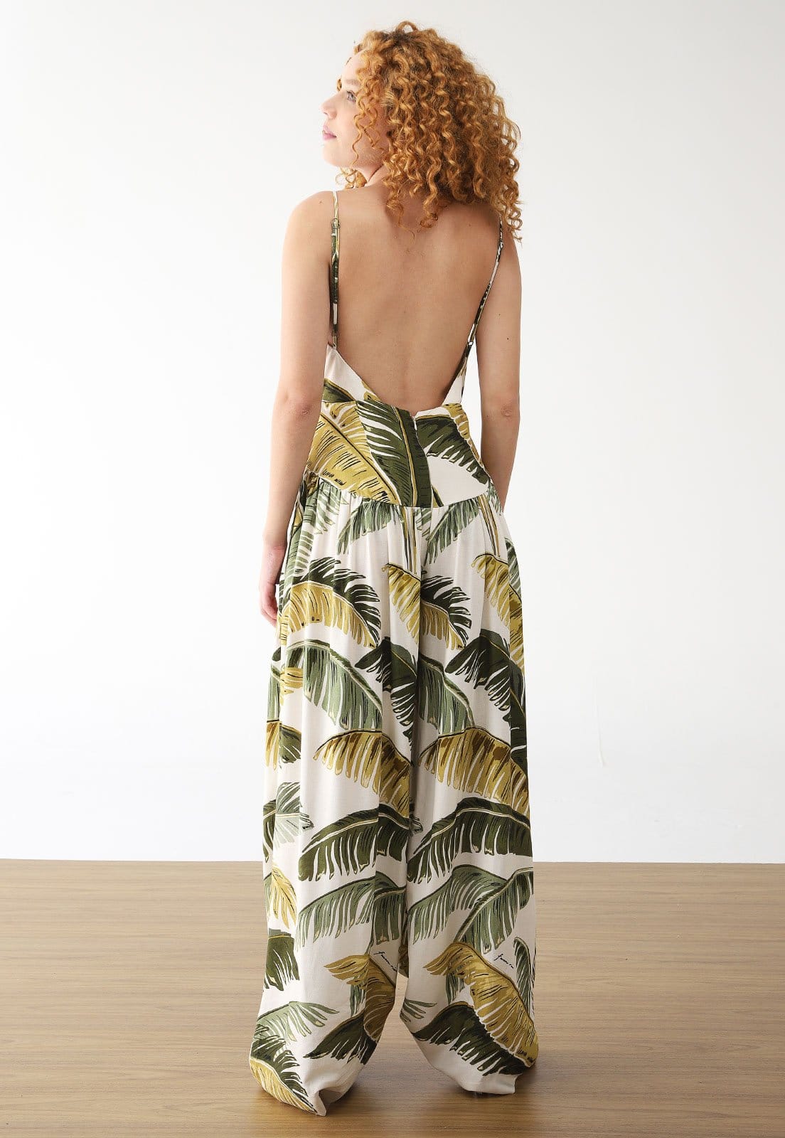 Vista 2 Macacão FARM Longo Pantalona Trancoso Off-White FARM off-white white