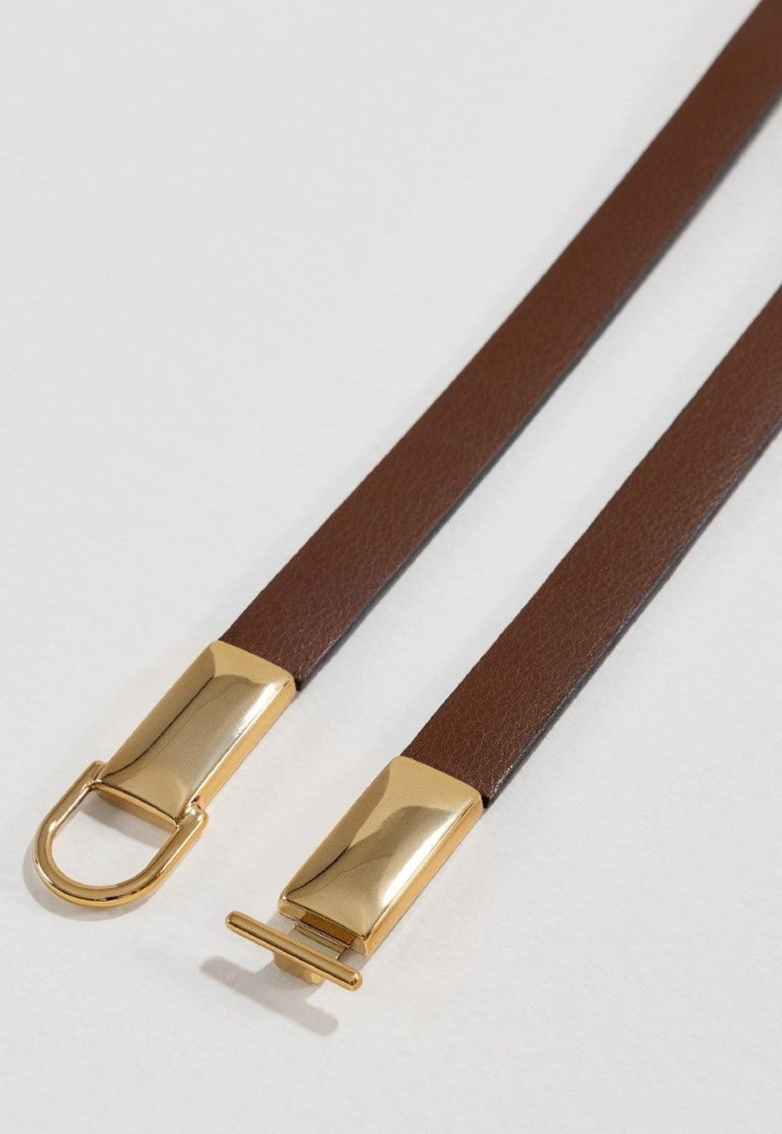 Vista 2 Cinto com Elástico e Fivela de Encaixe Nadine Principessa marrom