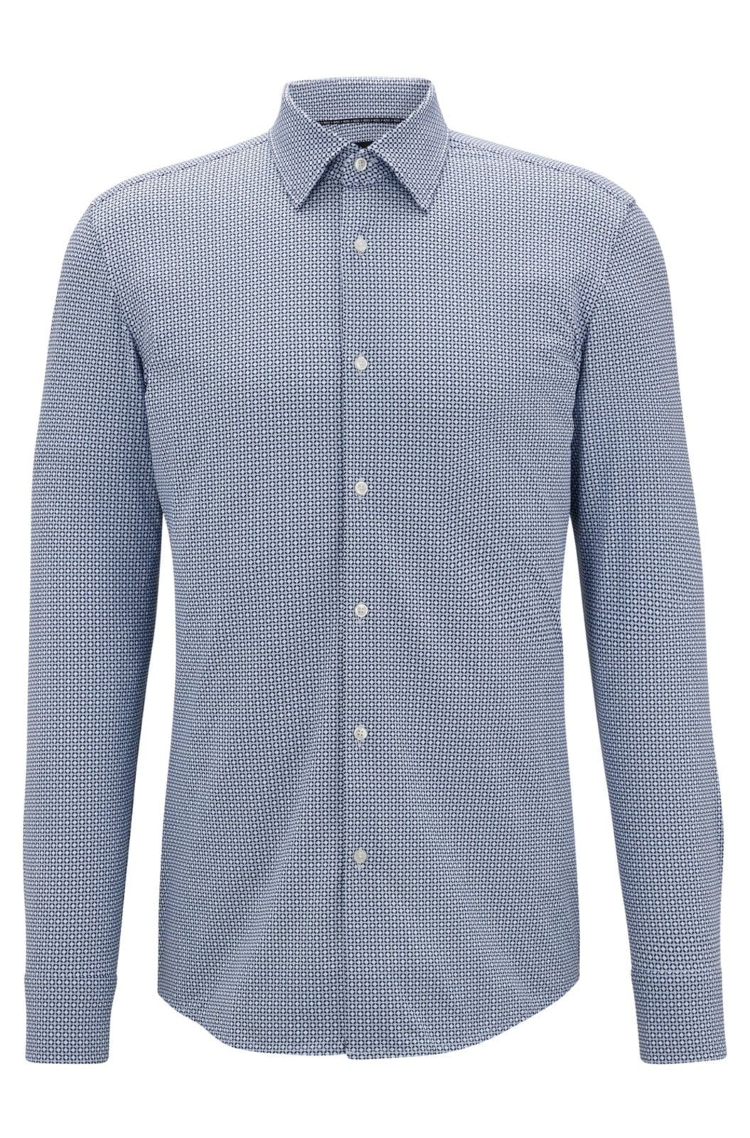 Camisa Slim Fit Em Jersey Stretch Italiana De Desempenho