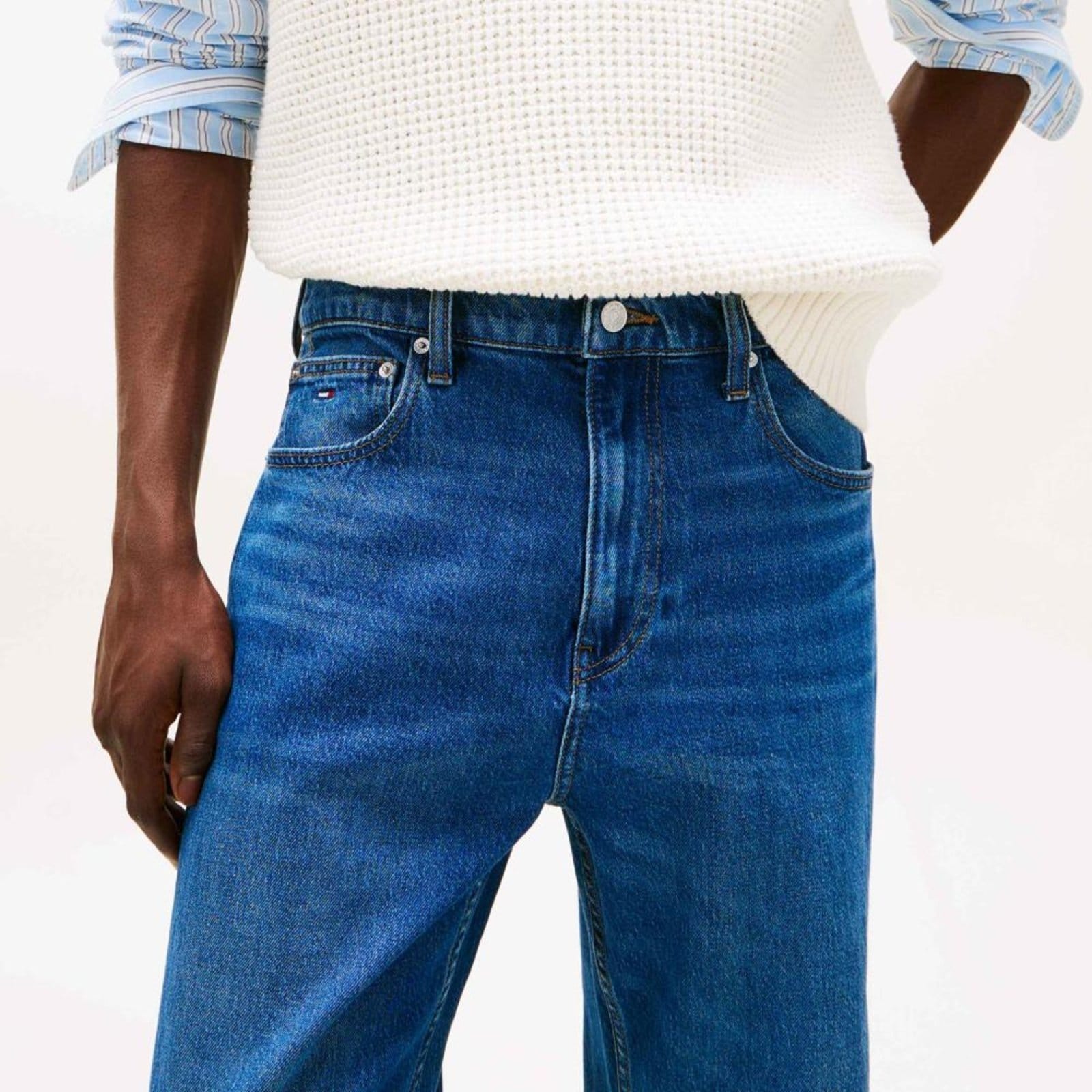 Vista 2 Calça Jeans Reta Regular Otis - 38 Tommy Jeans azul