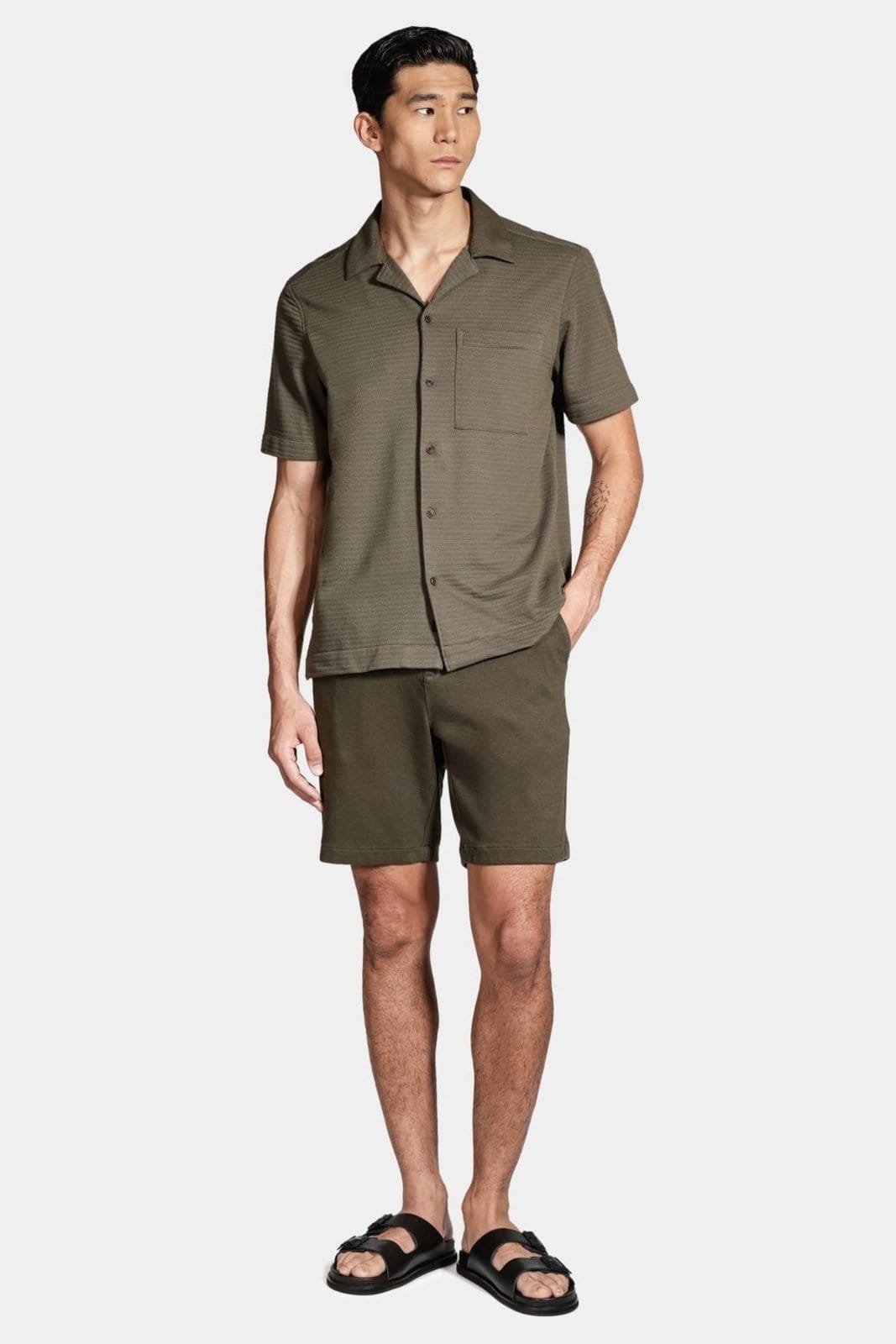 Vista 2 Camisa Aramis Manga Curta Regular Maquineta Verde Militar Aramis incolor verde