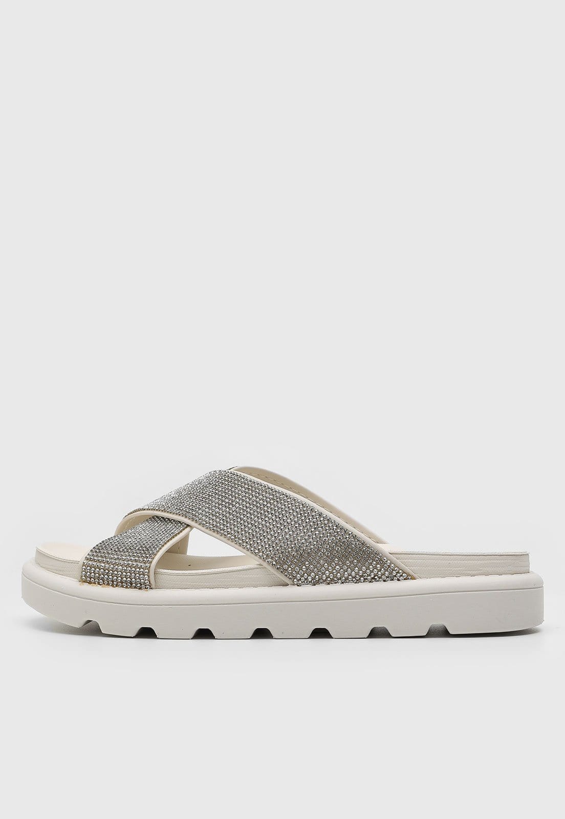 Rasteira Papete Vizzano Pedraria Off-White