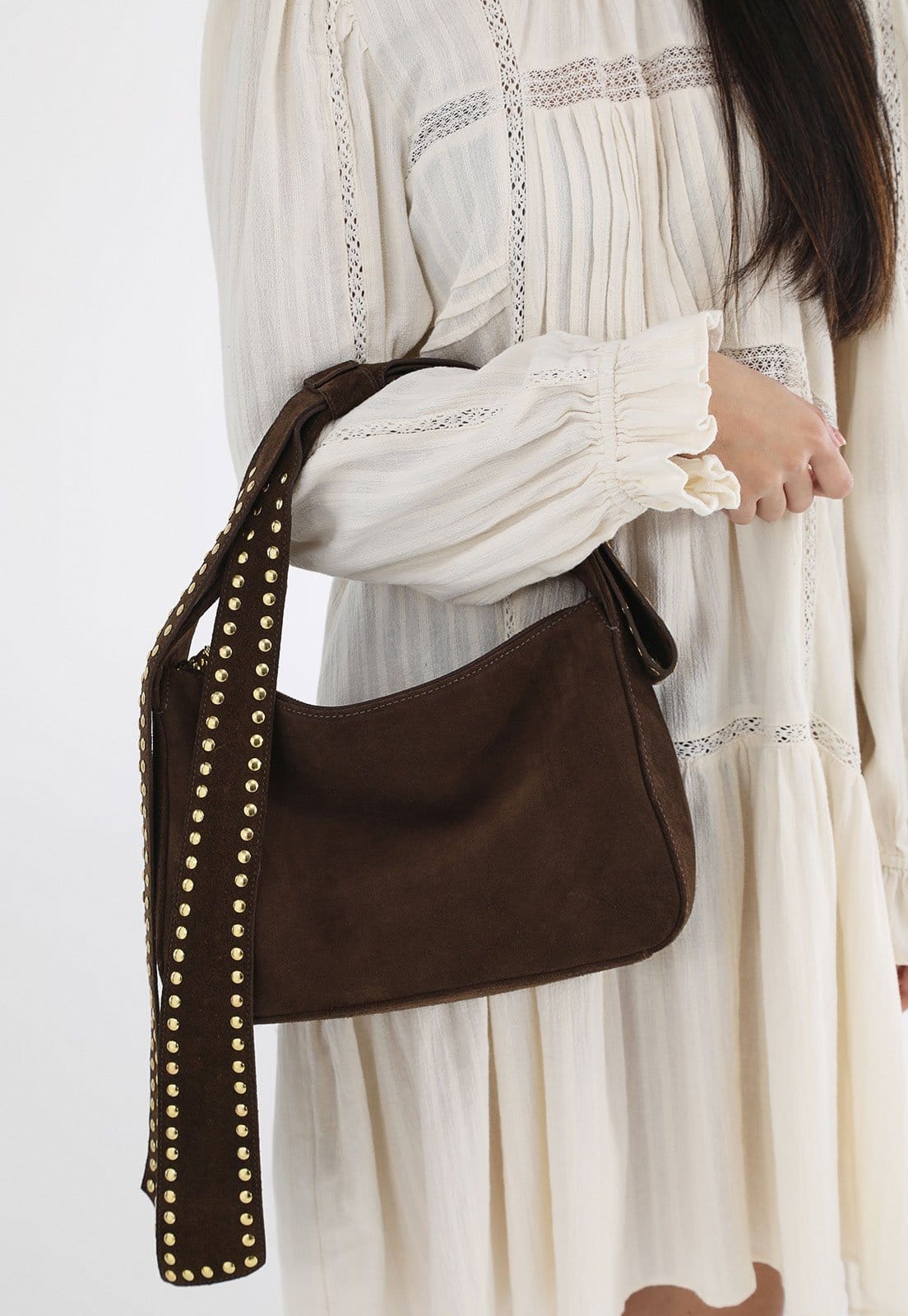 Bolsa Tiracolo Luiza Barcelos Alça com Tachas