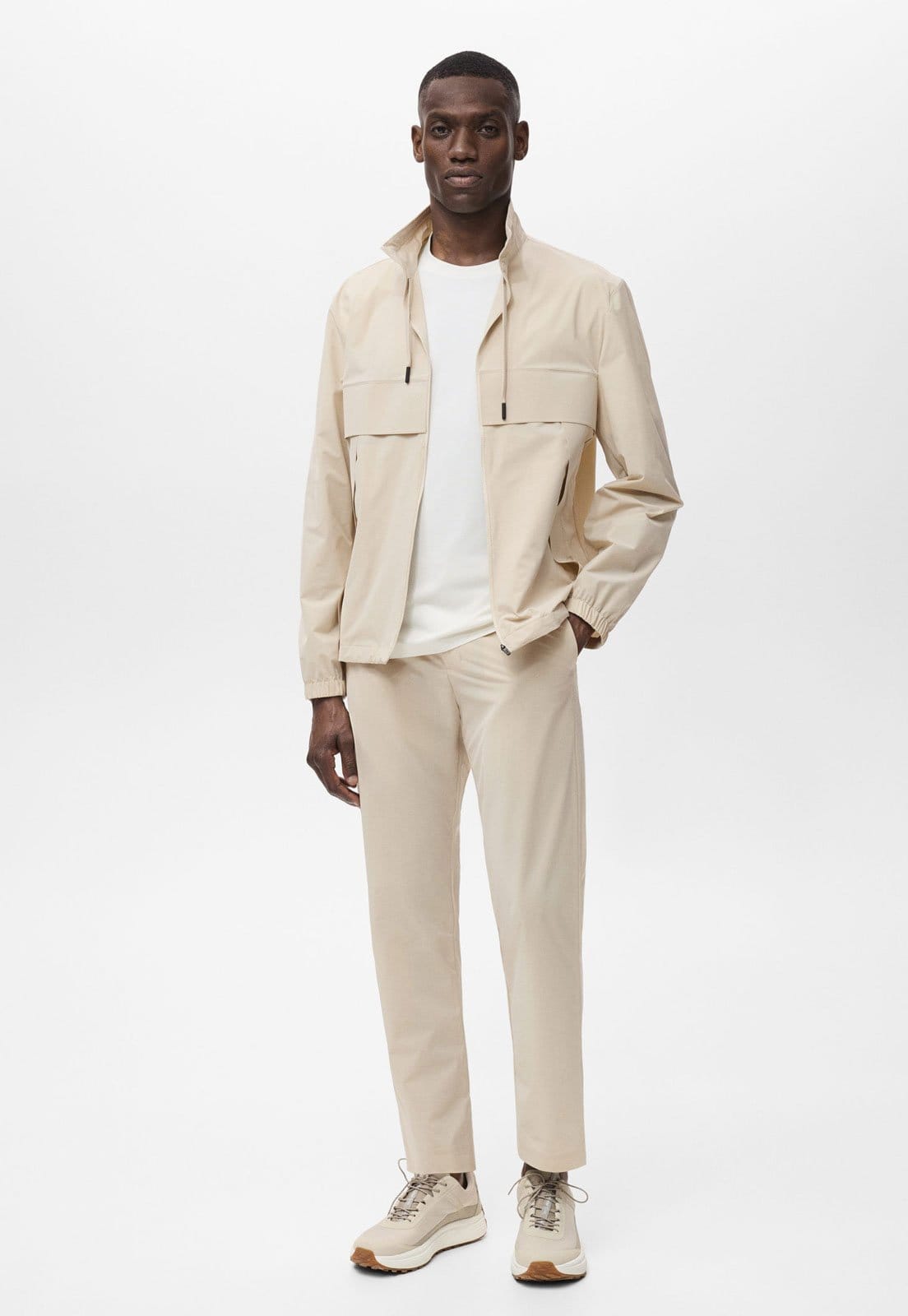 Vista 2 Calça Masculina Mango Lunar Mango bege