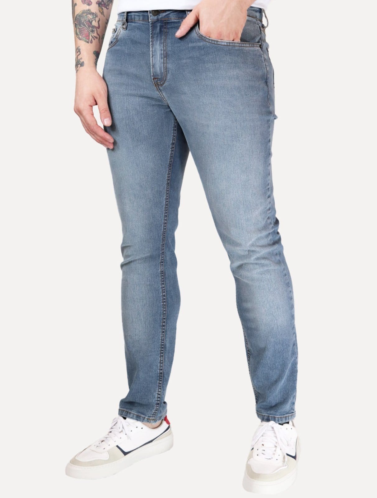 Calça Tommy Jeans Masculina Slim Austin Azul Médio