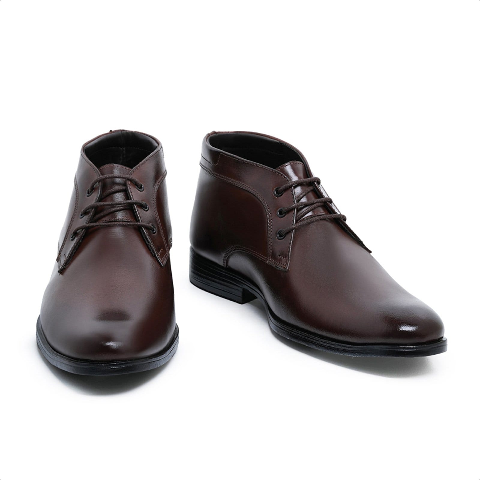 Bota Social Masculina Malbork De Amarrar Couro Mouro 672M - 2