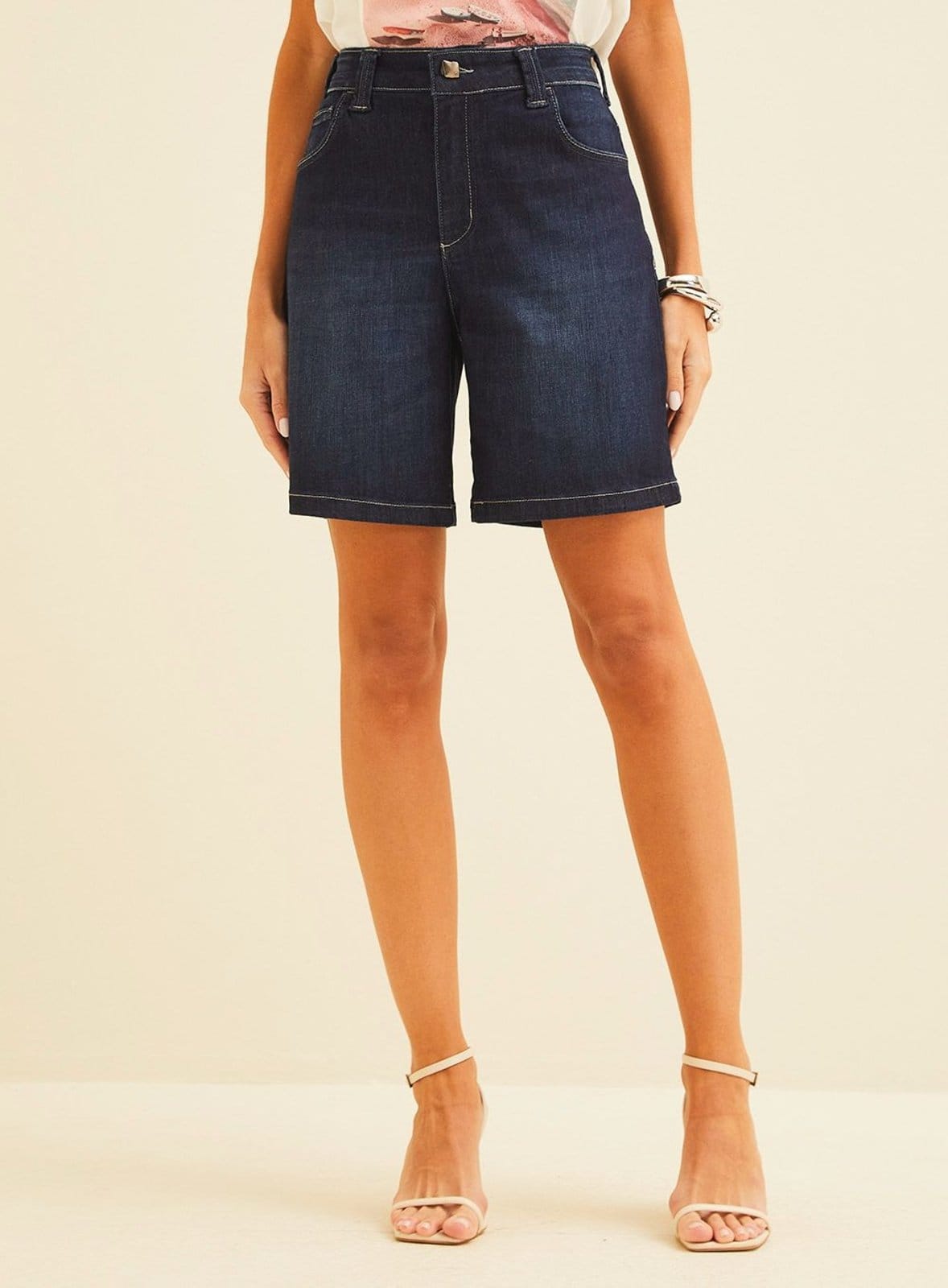 Bermuda Jeans Feminina Raquel Forum Indigo