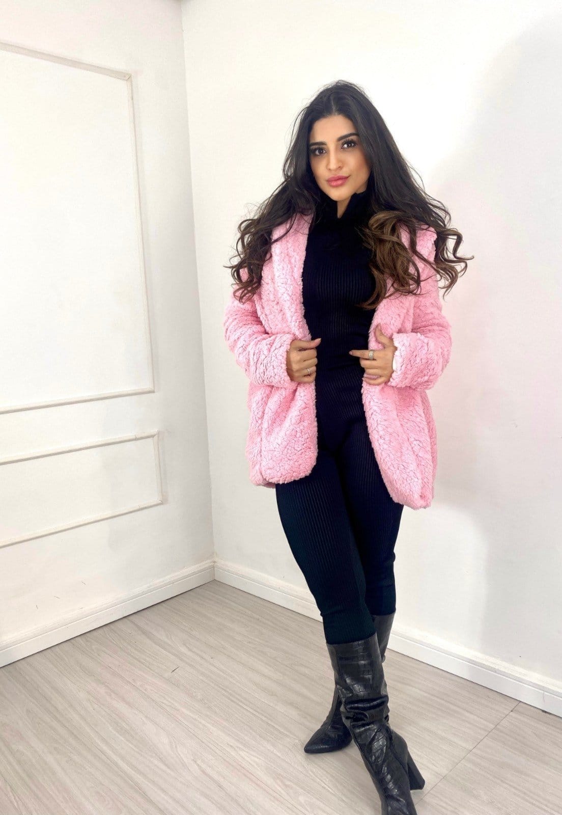 Casaco Teddy Longo Grosso