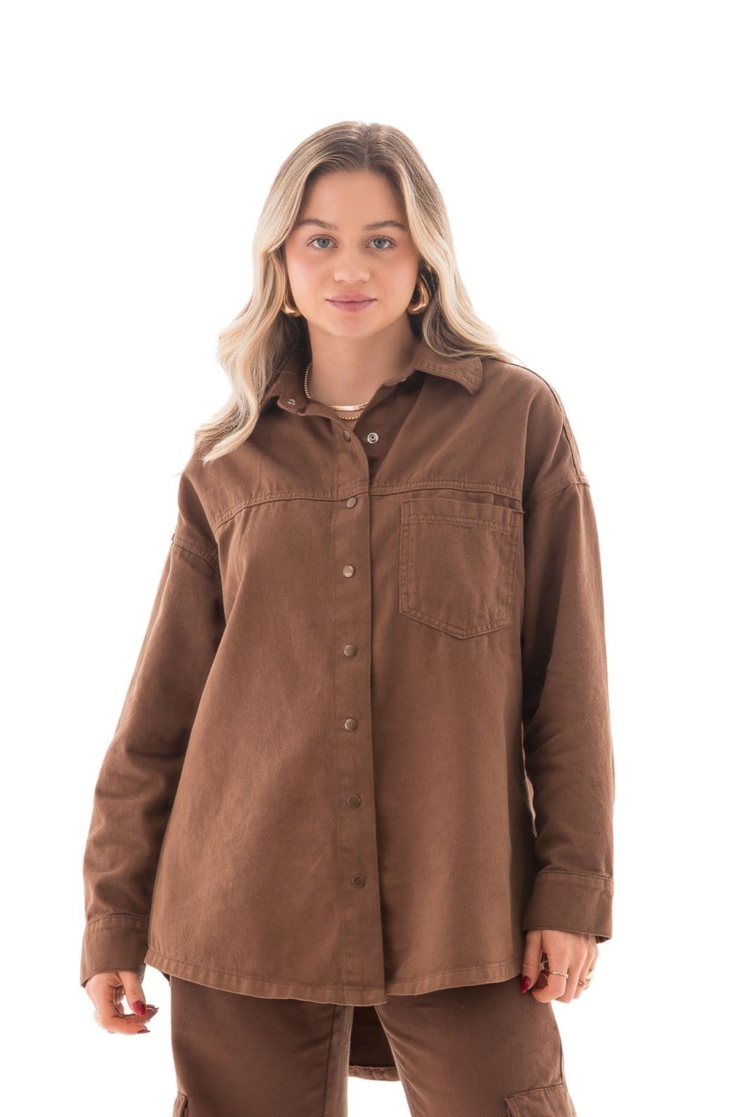 Camisa Sarja Feminina Arauto Collor Oversized