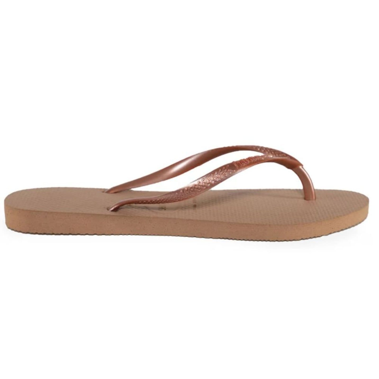 Vista 2 Chinelo Feminino Dedo Havaianas Slim Fc Dourado Havaianas rosa