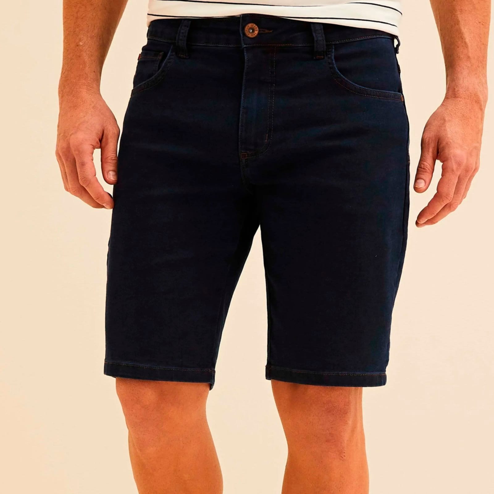 Bermuda Jeans Forum Paul Slim Dark Ve26 Masculino