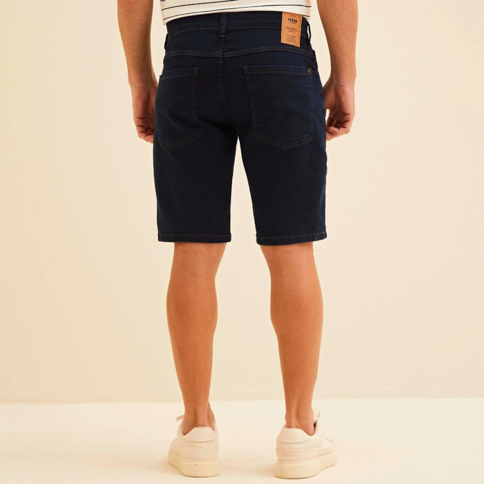 Vista 2 Bermuda Jeans Forum Paul Slim Dark Ve26 Masculino Forum azul