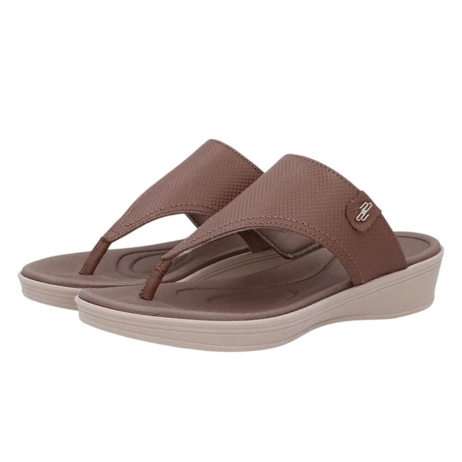 Vista 2 Chinelo Usaflex Salto Baixo Feminino Usaflex marrom