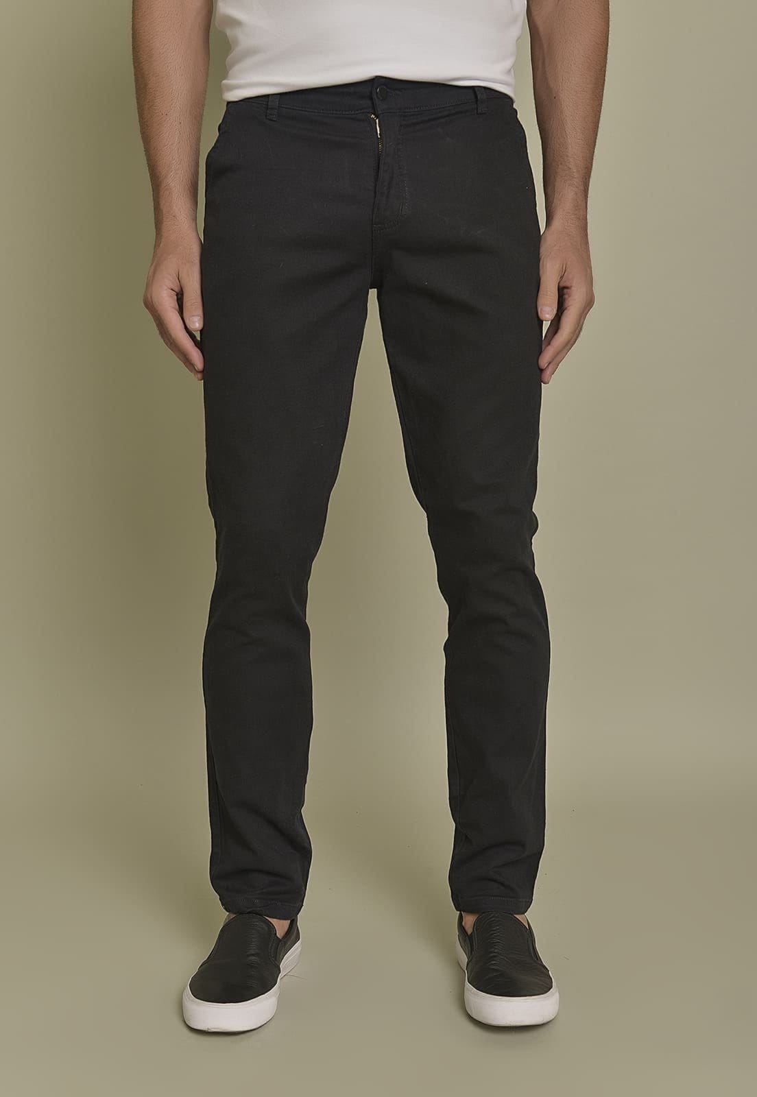 Calça Masculina Slim Fit Sport Fino em Sarja Lemier Collection