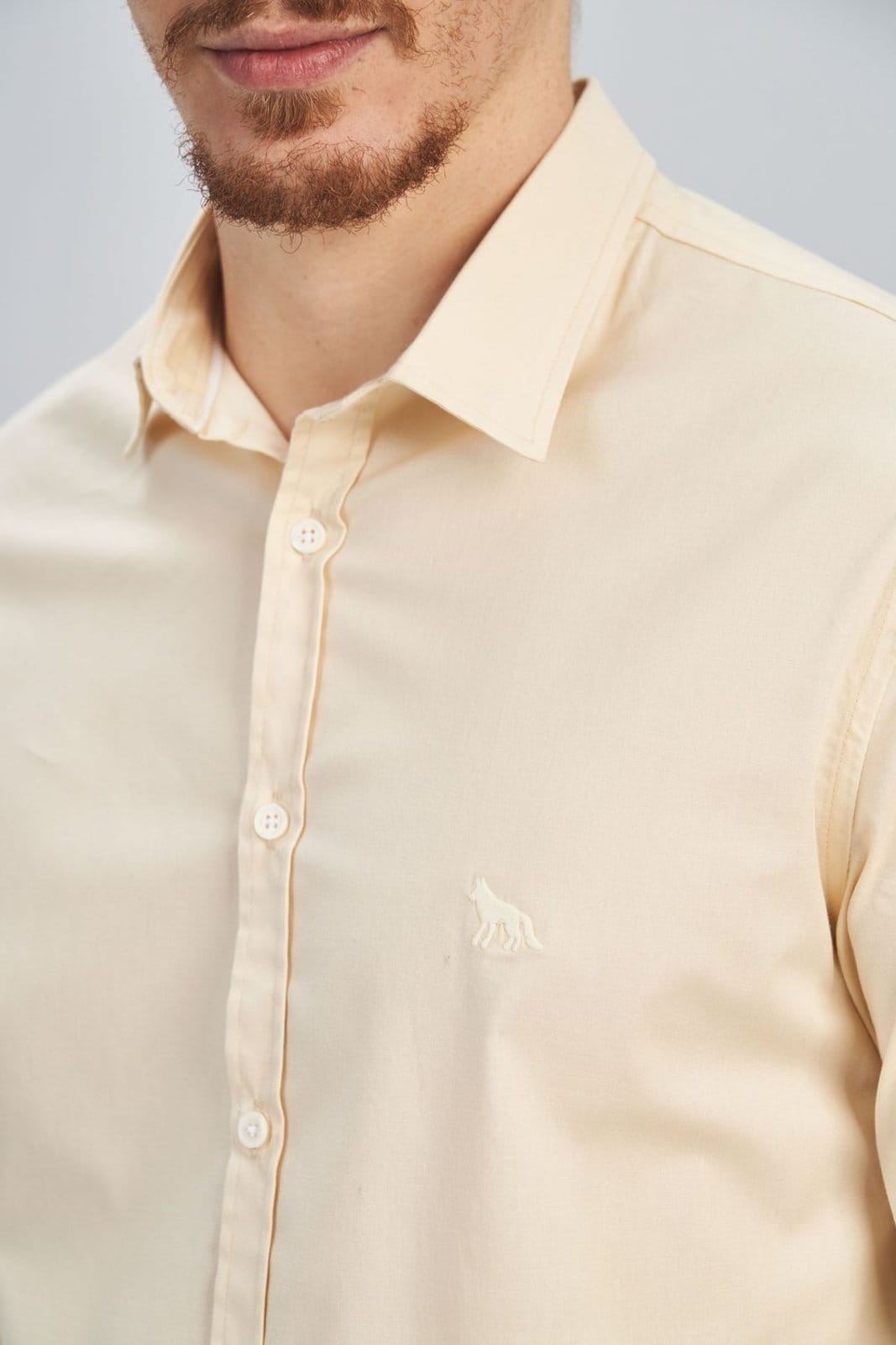 Vista 2 Camisa Office Masculina Acostamento ACOSTAMENTO MASCULINO branco