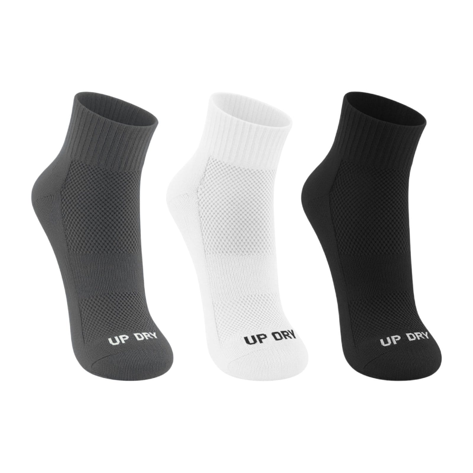 Kit 3 Pares Meia Esportiva Up Dry Anti Bolha Cano Médio Corrida Bike Ciclismo Caminhada Academia