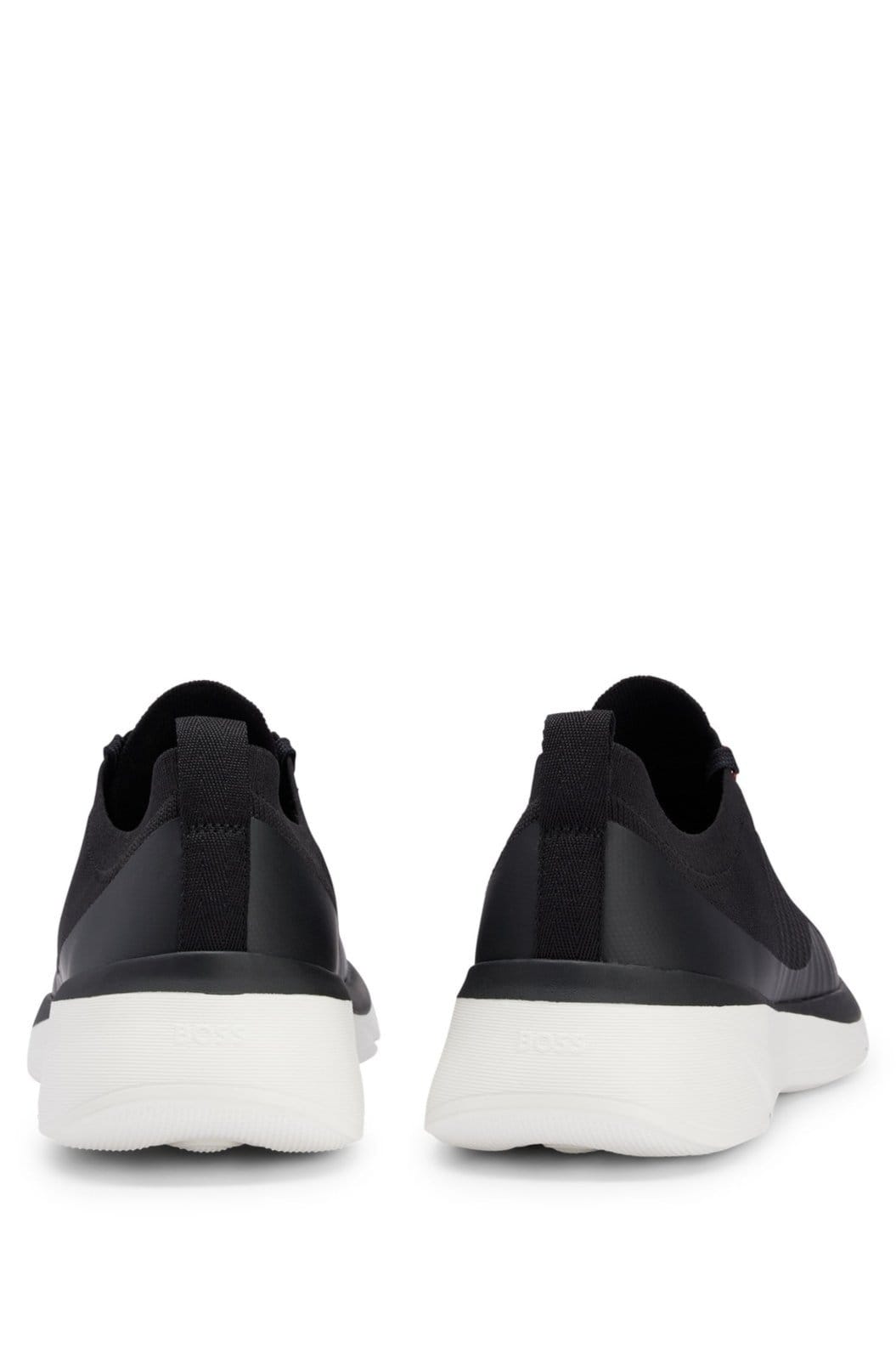 Vista 2 Tênis Meia Com Logomarca Contrastante Boss branco