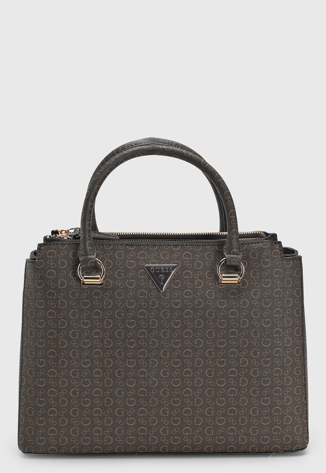 Bolsa Grande Guess Monograma Escuro