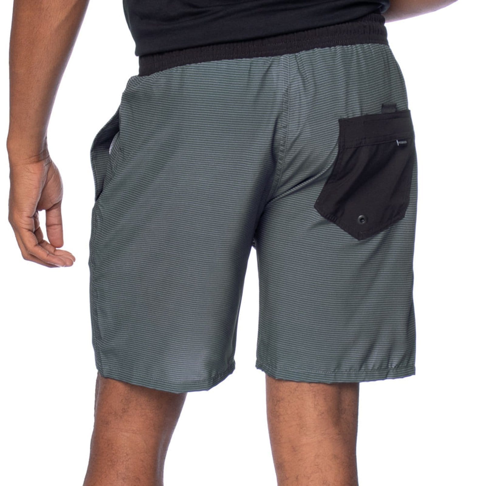 Vista 2 Short Masculino Nicoboco Estampa Listrada Escuro/preto Nicoboco cinza