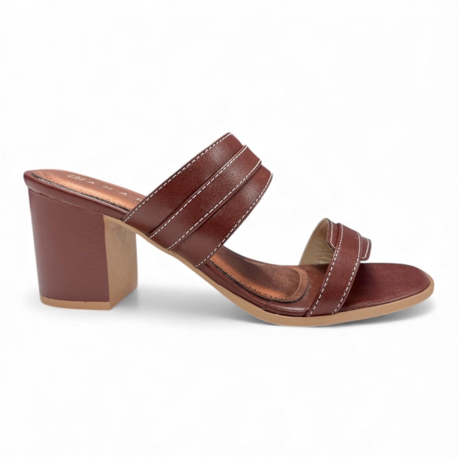 Vista 2 Tamanco Feminino Rum Salto Alto Bloco Ramarim 2531101-1 RAMARIM marrom