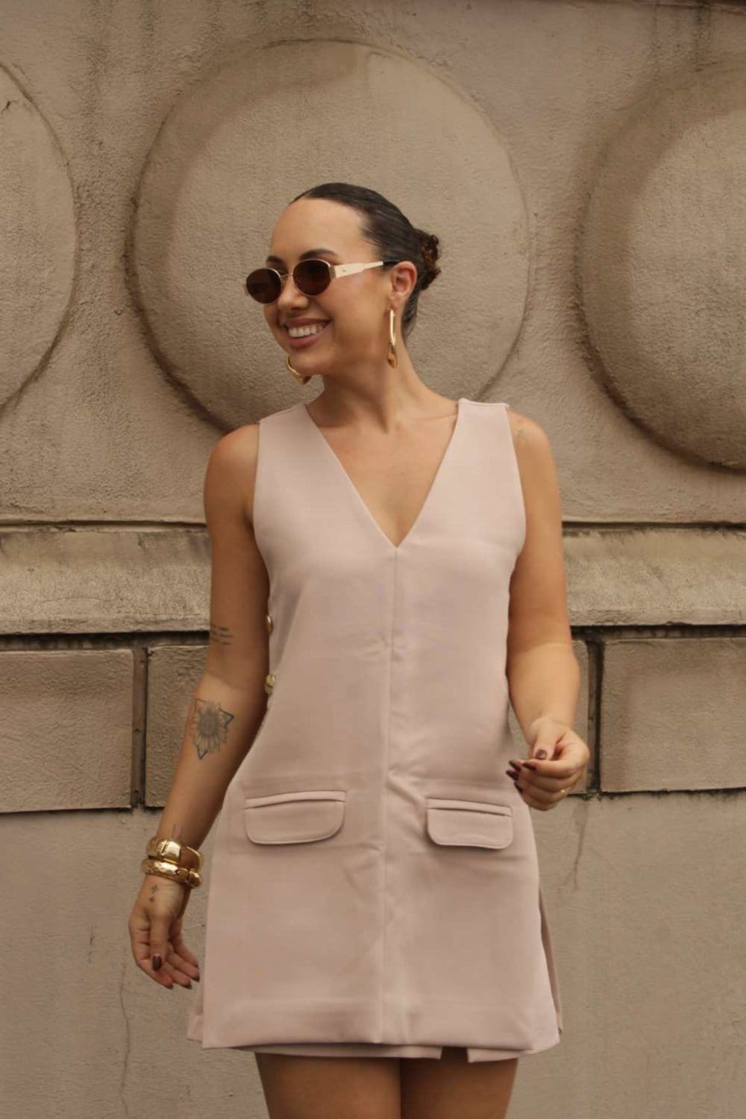 Vista 2 Vestido Vanibele Salopete Vanibele nude